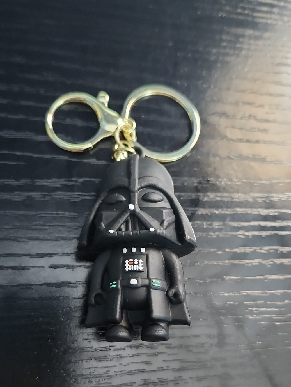 Kids Black Darth Vader Keychain Bag Charm Toy - Cute Starfighter Character